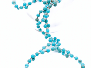 Tantric Necklace: Turquoise and Silver Hematite