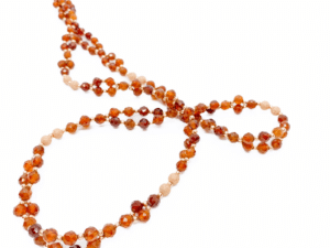 Tantric Necklace: Hessonite and Rose Gold